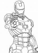 Iron Ironman Man Coloring Pages Hand Logo Printable Vector Palm Shoot His Ready Pages2color Avengers sketch template
