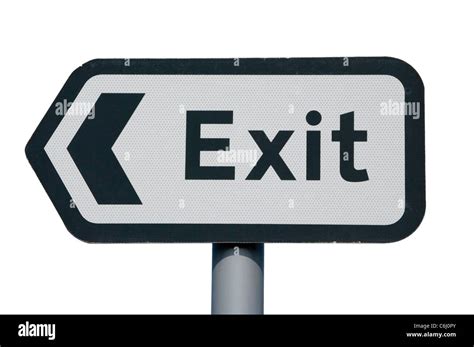 exit road traffic sign uk signs stock photo royalty  image