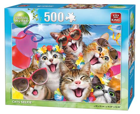 Puzzle Cat S Selfies King Puzzle 05328 500 Pieces Jigsaw