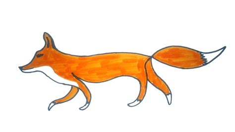 fox drawing   draw  easy fox easy step  step drawing