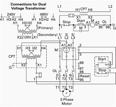 single phase transformer wiring diagram