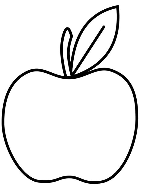 simple apple  art coloring page  preschool coloringrocks