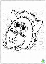 Coloring Pages Furby Furbys Dinokids Voodoo Doll Print Printable Close Template sketch template