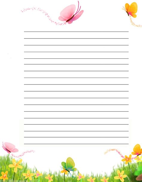 kids lined paper