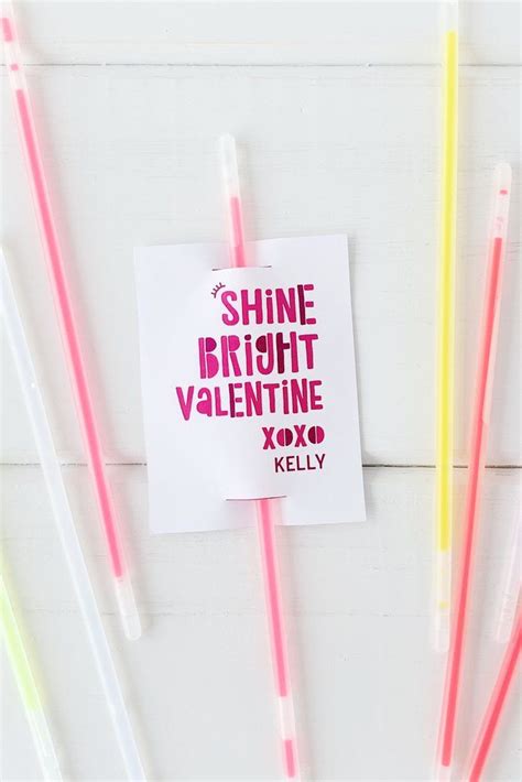kids glow stick valentine printable glow stick valentine printable