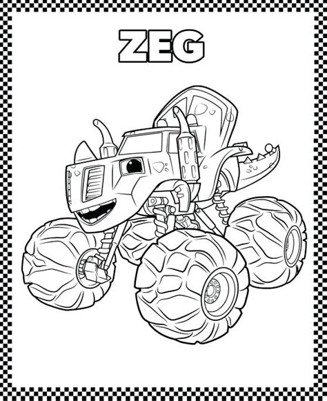 blaze truck coloring pages blaze   monster machines colouring