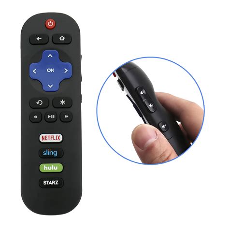rc replaced remote control compatible  tcl roku   tv  hulu starz