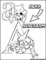 Coloring Abra Pages Pokemon Kadabra Fun Evolution Printable Color Colouring sketch template