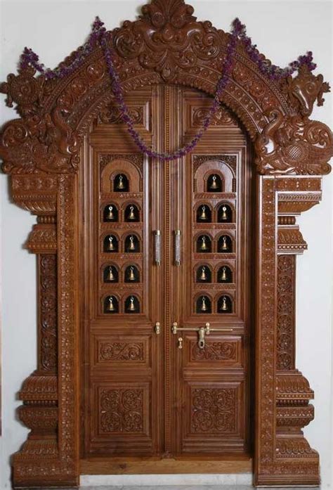latest pooja room door frame  door design gallery