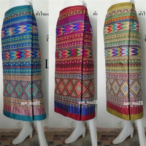 thai sarong thai traditional sarong thai skirt loas silk skirt etsy