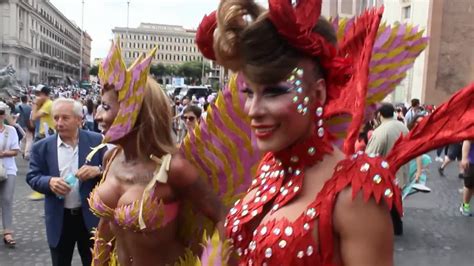 Beautiful Transgender At 2016 Rome Gay Pride Parade