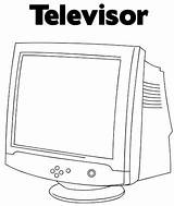 Colorear Televisores Televisor Televisiones Antiguos Imagui Partes Puntos sketch template