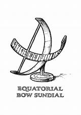 Sundial Illustration Equatorial Bow Vector Isolated Engraved Drawn Hand Background Vintage Style Dreamstime Clipart Illustrations Vectors sketch template