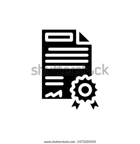 certificate icon vector illustration logo template stock vector royalty