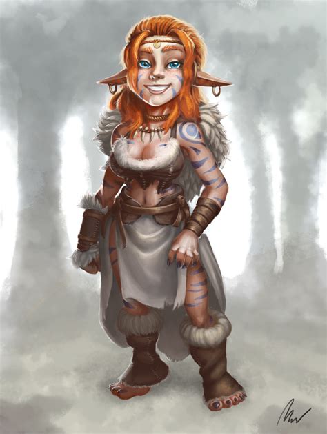 Ceiriene Halfing Druid Fantasy Character Design