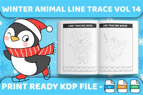 winter animal coloring pages vol  graphic  kdp fyling creative fabrica
