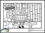 Coloring Spongebob Pages House Funny Pineapple Kids Print Sheets Template sketch template