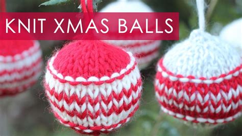 knit xmas ball holiday ornaments    knitters  studio