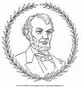 Lincoln President Portrait Coloring sketch template