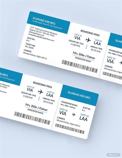 blank airline ticket template   word illustrator psd