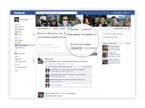 facebook groups file sharing  dropbox
