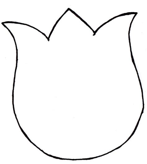 basic tulip outline google search flower template spring crafts