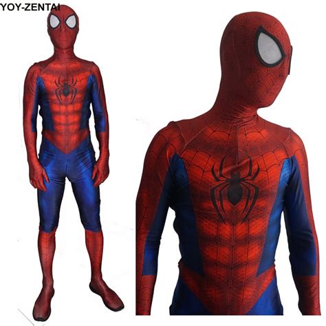 movie coser high quality new ultimate spiderman costume adult 3d comic