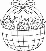 Easter Coloring Basket Pages Clip Egg Bunny Printable Colouring Drawing Book Ausmalbild Baskets Line Sheets Kids Paper Adult Spring Sweetclipart sketch template
