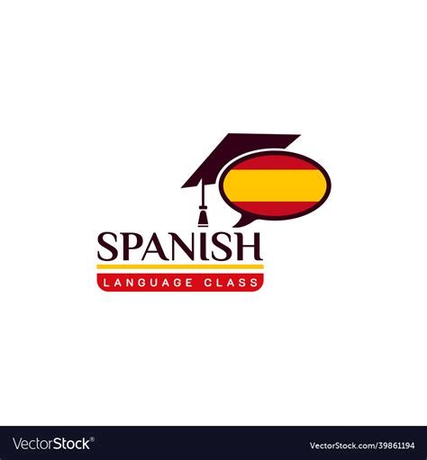Learning Spanish Language Class Logo Language Vector Image