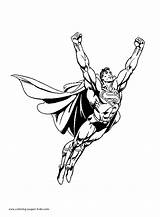 Superman Coloring Pages Cartoon Color Printable Sheets Kids Character Print sketch template