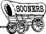 Sooners Oklahoma Sooner Wagon Boomer Schooner Chop sketch template