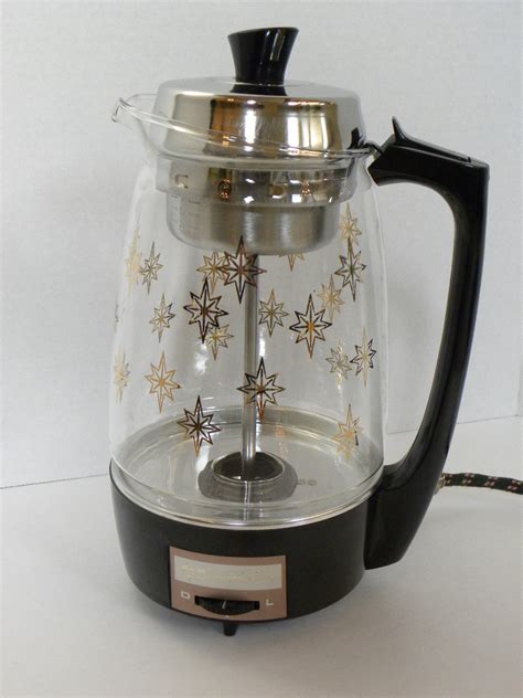vintage coffee percolator electric automatic clear glass
