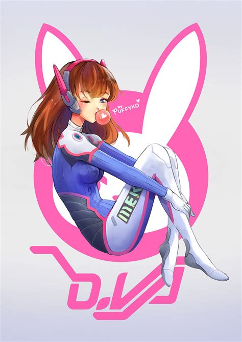 d va fanart overwatch by puffyko on deviantart