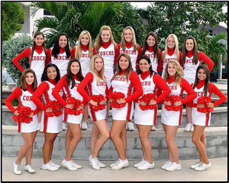 Key West High School Cheer Team Wearing Motionwear Cheer Uniforms A