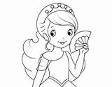 Abanico Princesas Dibujo Faciles Ara Principessa Principesse Princess sketch template