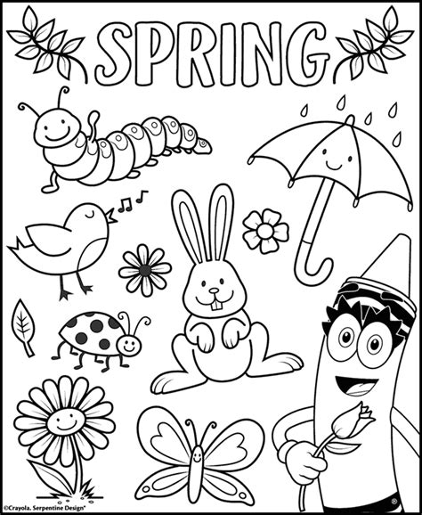 spring coloring page crayolacom