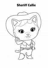 Sheriff Pages Printable Coloring Callie Kids sketch template