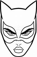 Catwoman Maschere Carnevale Masque Viso Maschera Disegnare Archzine Heros Joker Occhi Labbra Ritagliare Visit Animati Cartoni Animali Personaggi Dragoart Supereroi sketch template