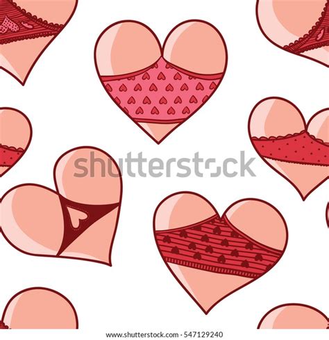 Seamless Pattern Hearts Valentines Day Print Stock Vector Royalty Free