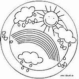 Regenbogen Ausmalbilder Wetter Mandalas Malvorlagen Kidsweb Frühling Besuchen Klima Muster sketch template
