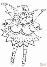 Coloring Fairy Goth Pages Printable Categories sketch template