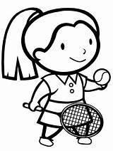 Coloring Tennis Colouring Pages Sport sketch template