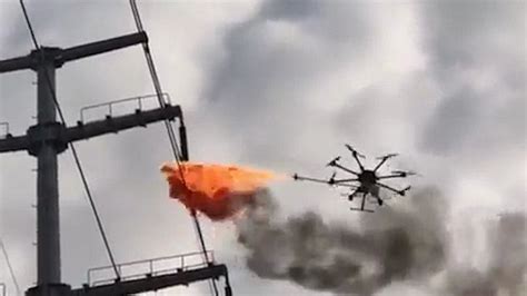 drones  spew fire    clear rubbish  xiangyang china metro news