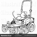 Mower Lawn Clipart Zero Turn Pages Illustration Coloring Lafftoon Royalty Rf Template Sketch sketch template