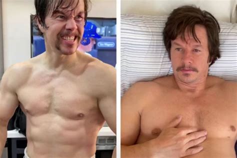 mark wahlberg shows off rapid 20 pound weight gain rare