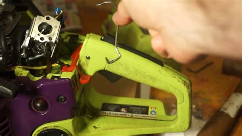 poulan wild  chainsaw trigger lock repair youtube