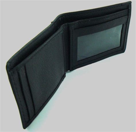 mens leather bifold wallet  id window paul smith