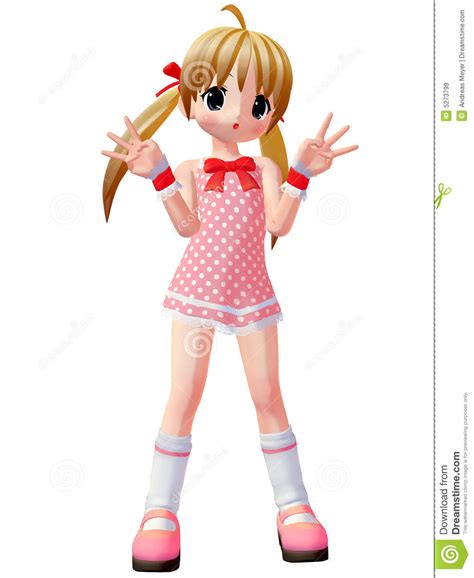 Anime Toon Girl Royalty Free Stock Images Image 5273799
