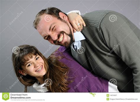 Father And Daughter Expressing Their Love Royalty Free