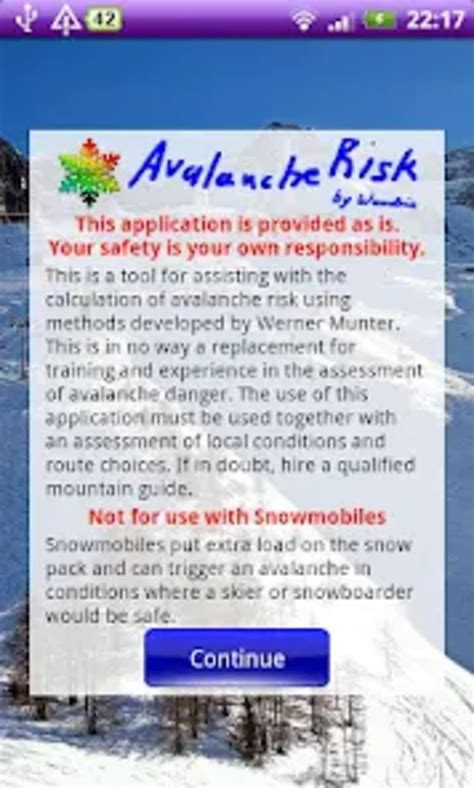 avalanche risk  android